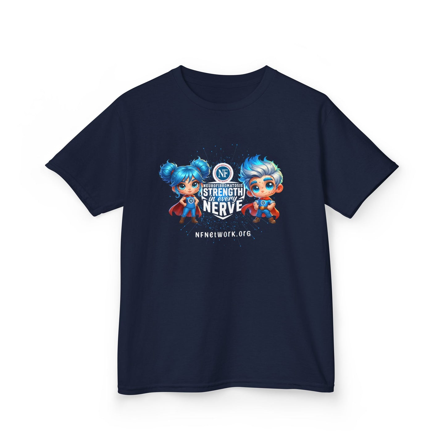 Kids NF Superhero Tee — Strength in Every Nerve | NF Support Kids T‑Shirt