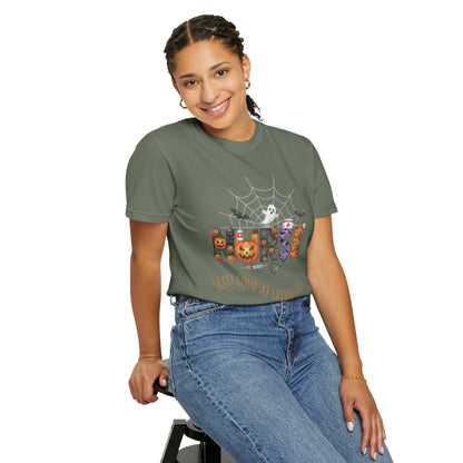 Halloween Nurse RN Garment Dyed Tee