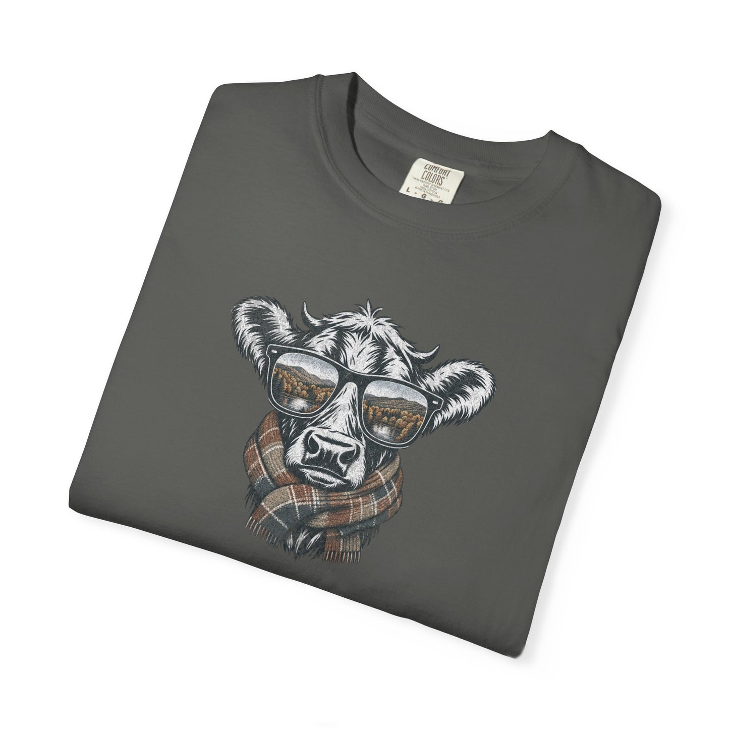 Rustic Fall Cow Cozy Tee