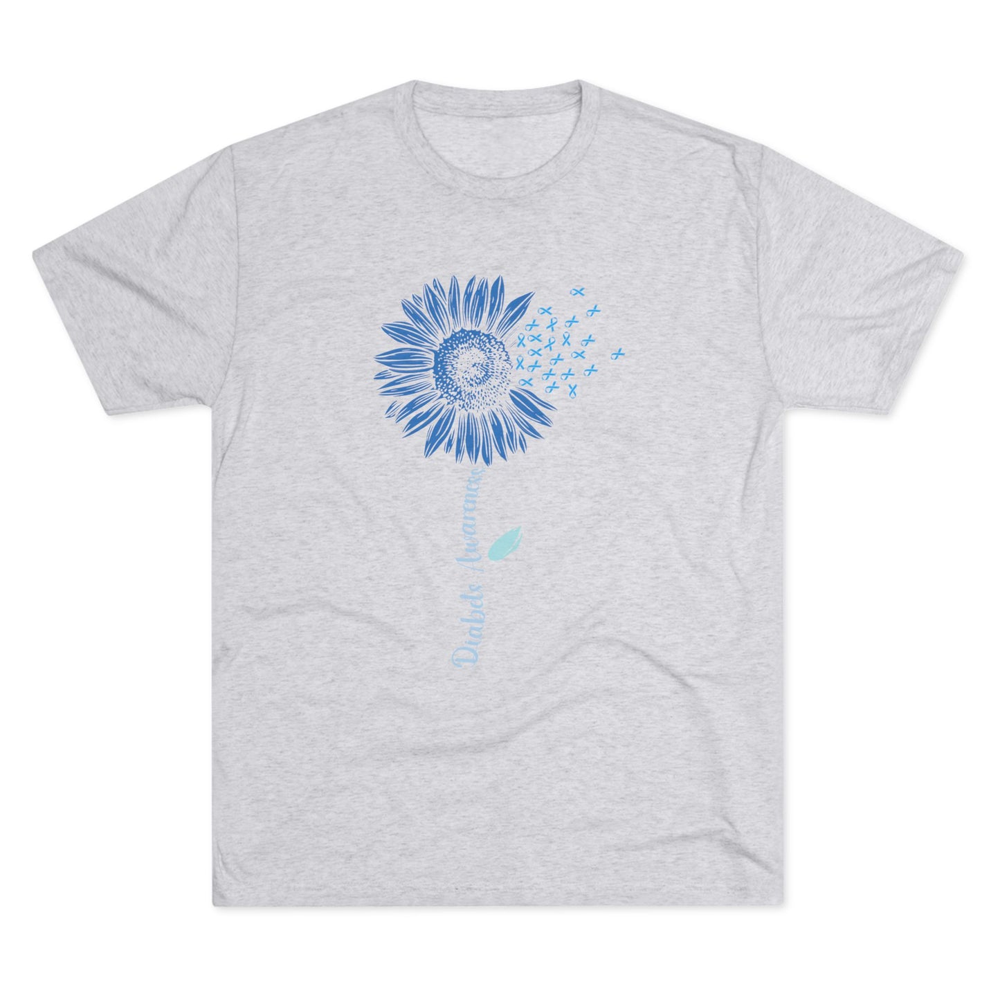 T1D Awareness Sunflower Tee — Front & Back Diabetes Support Shirt