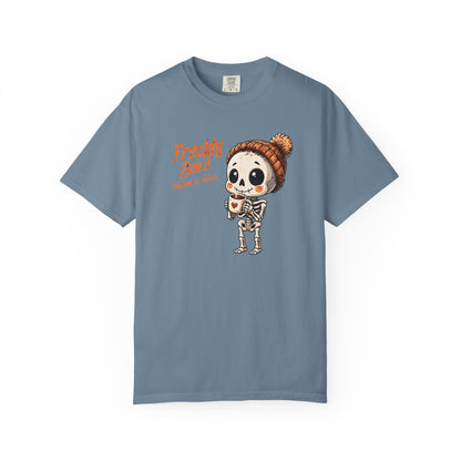 Cute Skeleton “Freshly Boo’d Coffee” Halloween T-Shirt