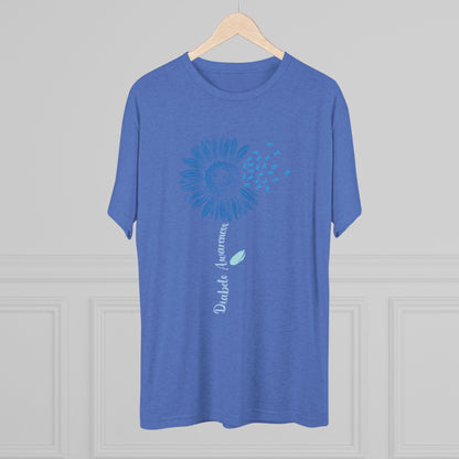 T1D Awareness Sunflower Tee — Front & Back Diabetes Support Shirt