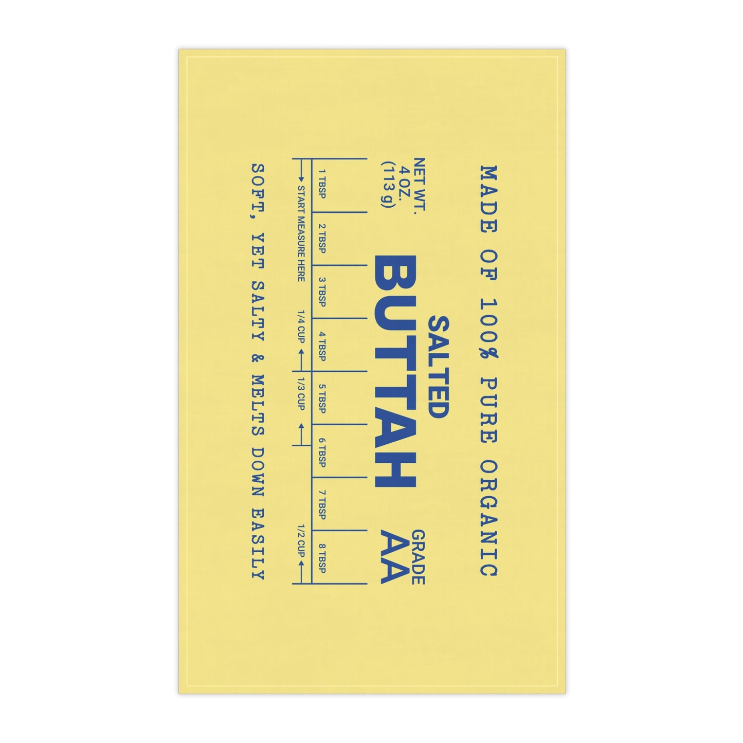 Salted Butter Tea Towels, Kitchen Decor with a hint of chef humor, Funny baking hand towel