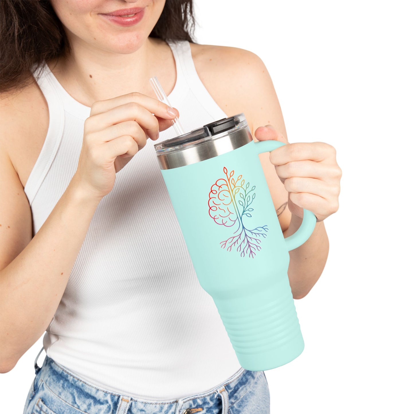 40oz Insulated Travel Mug — Leak Resistant Lid