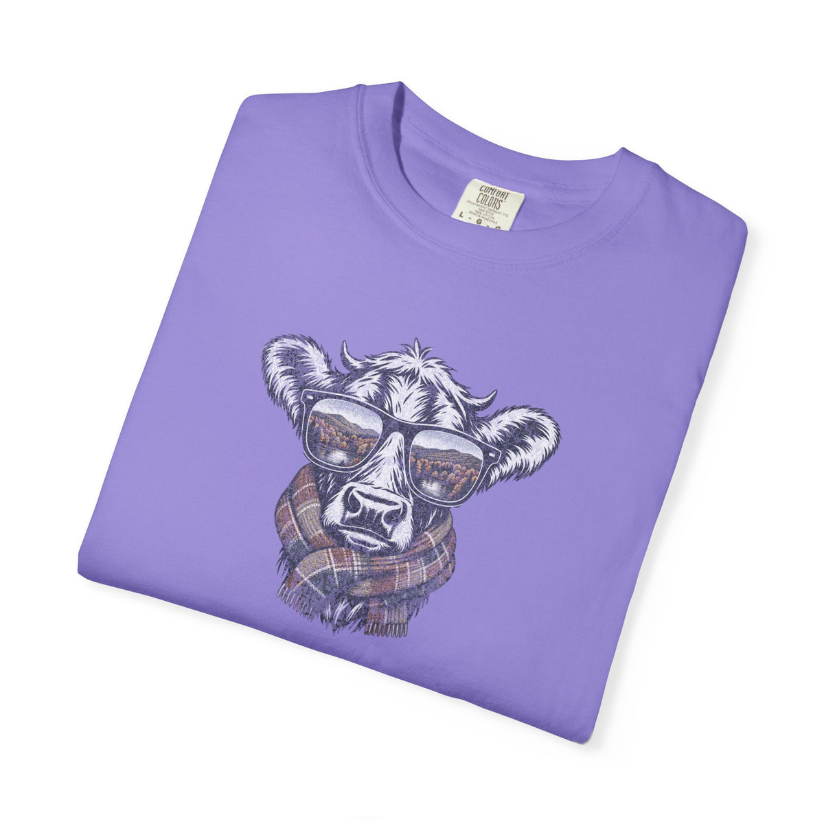 Rustic Fall Cow Cozy Tee