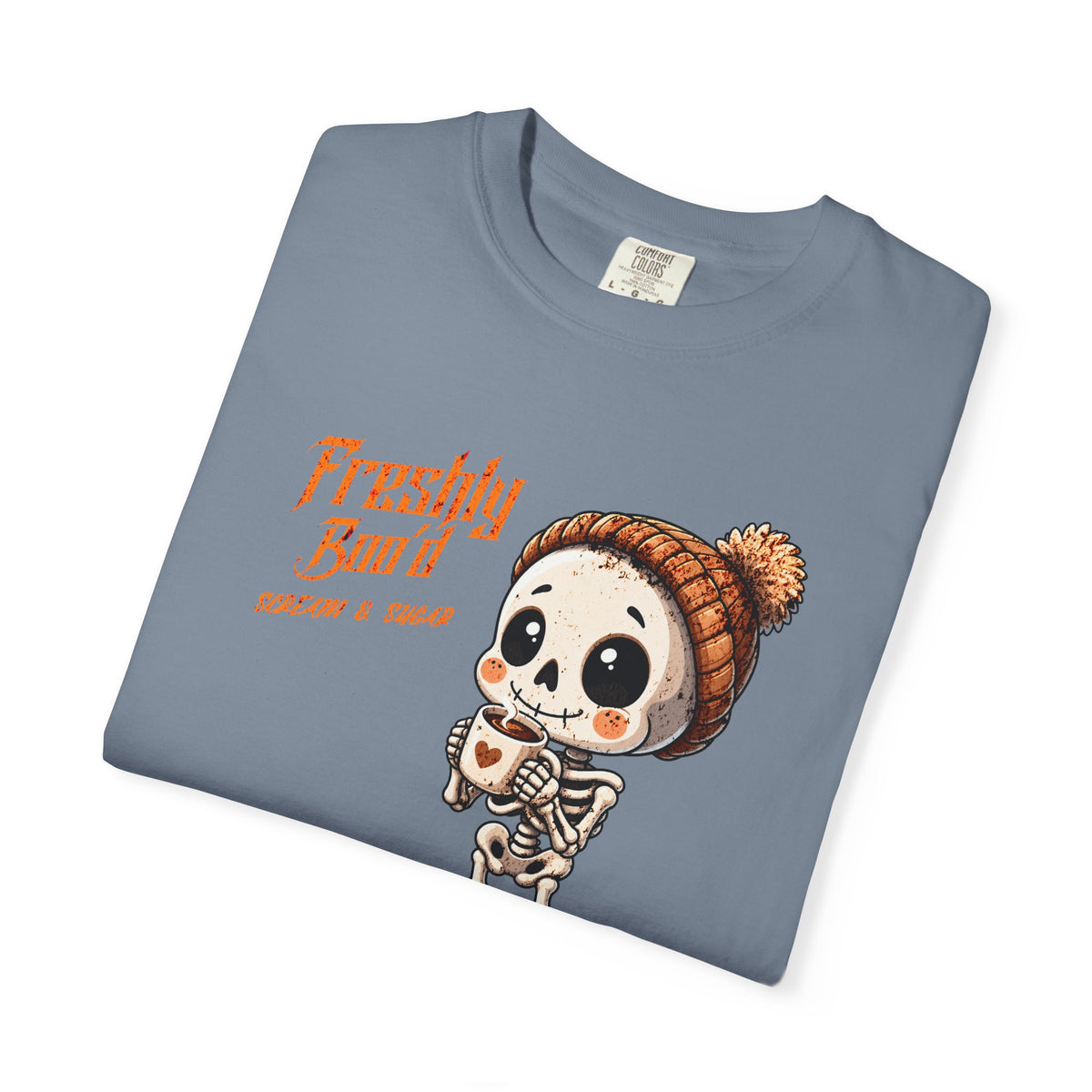 Cute Skeleton “Freshly Boo’d Coffee” Halloween T-Shirt