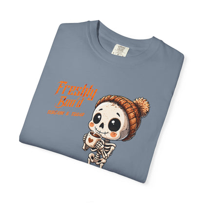 Cute Skeleton “Freshly Boo’d Coffee” Halloween T-Shirt
