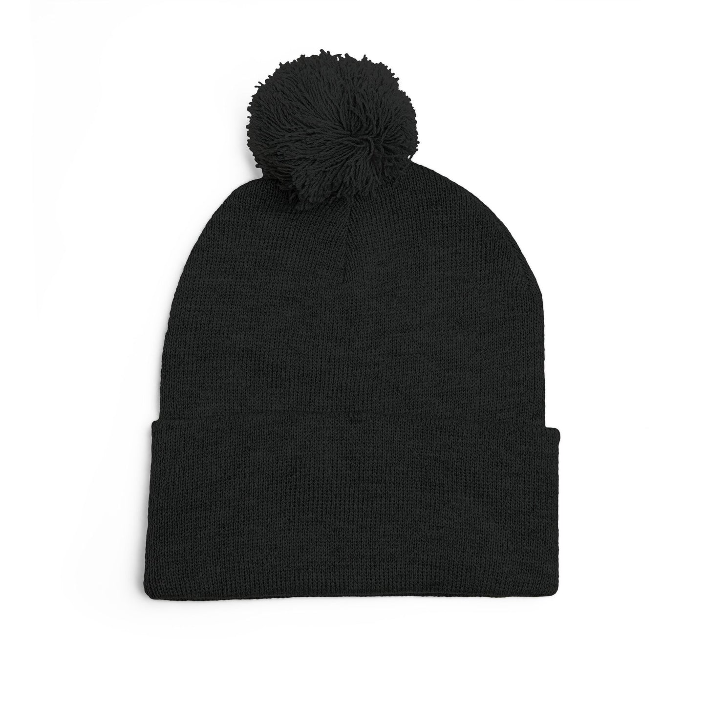 Embroidered Pom-Pom Knit Cap — The Strive Clinic Logo Beanie