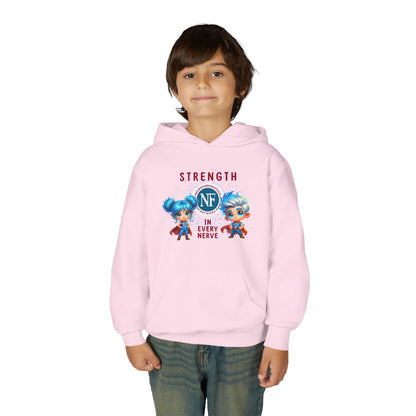 "Strength in Every Nerve" Cartoon Kids Hooded Sweatshirt