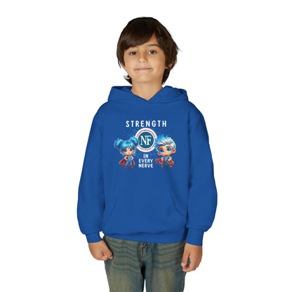 "Strength in Every Nerve" Cartoon Kids Hooded Sweatshirt