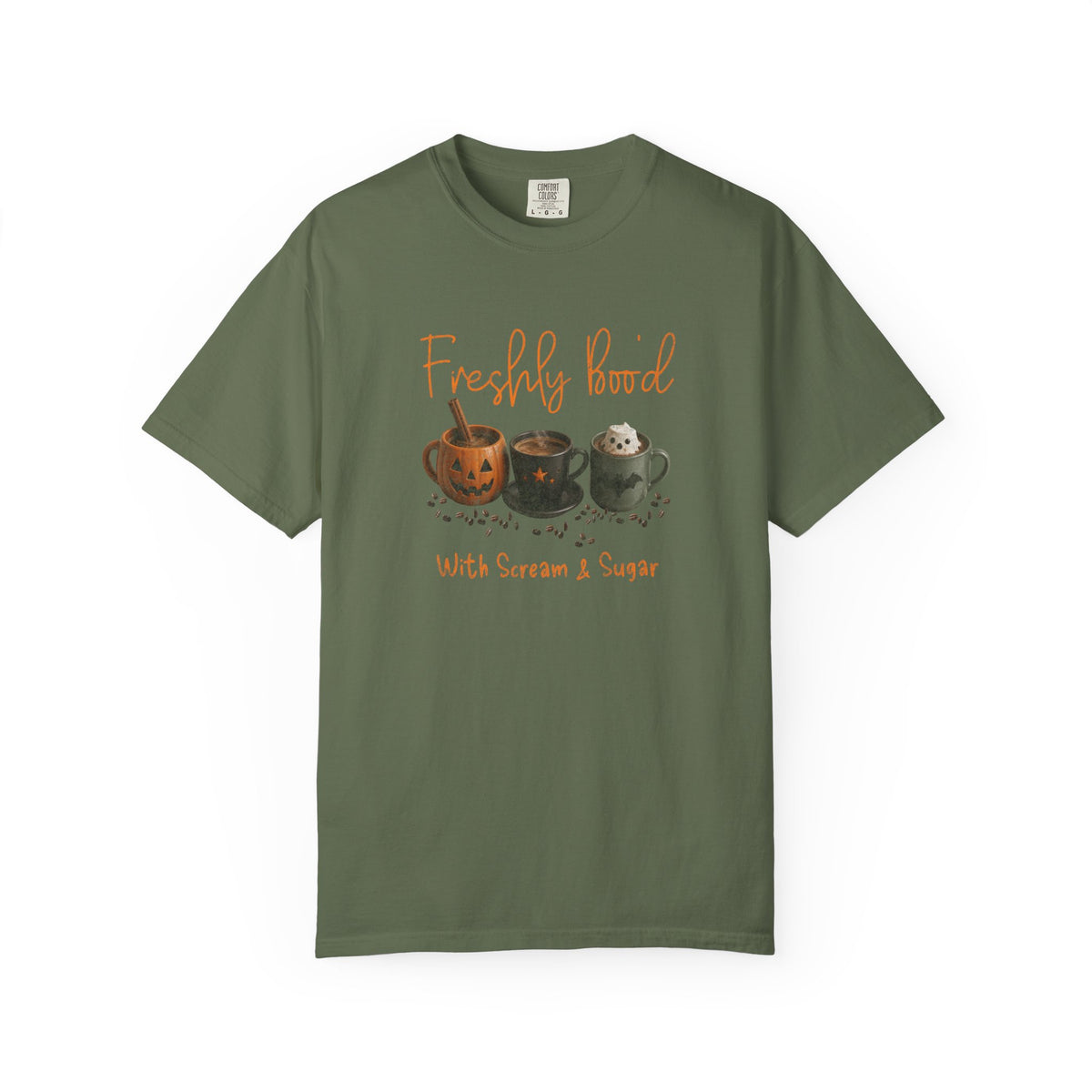 Freshly Brewed Scream & Sugar Coffee Halloween T-Shirt