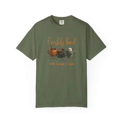Freshly Brewed Scream & Sugar Coffee Halloween T-Shirt