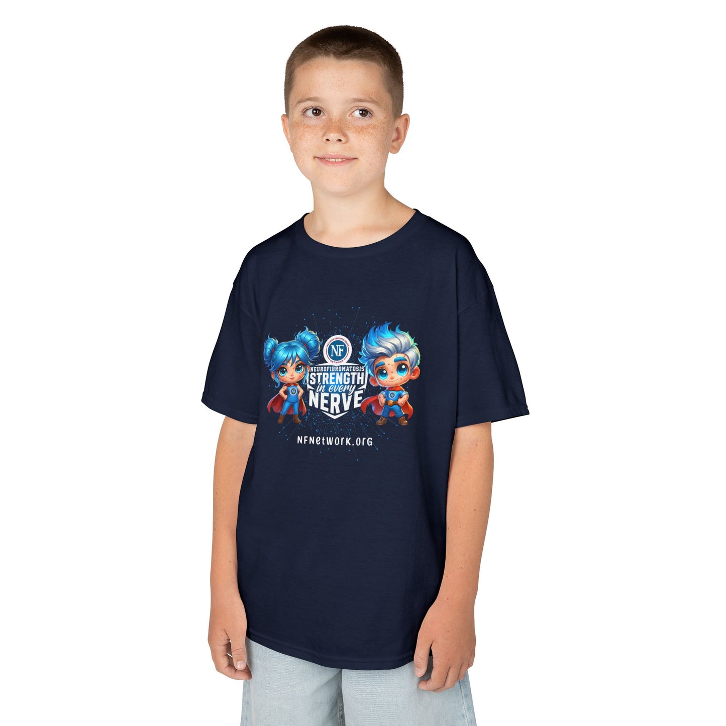 Kids NF Superhero Tee — Strength in Every Nerve | NF Support Kids T‑Shirt