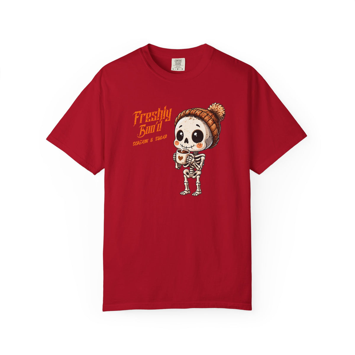 Cute Skeleton “Freshly Boo’d Coffee” Halloween T-Shirt