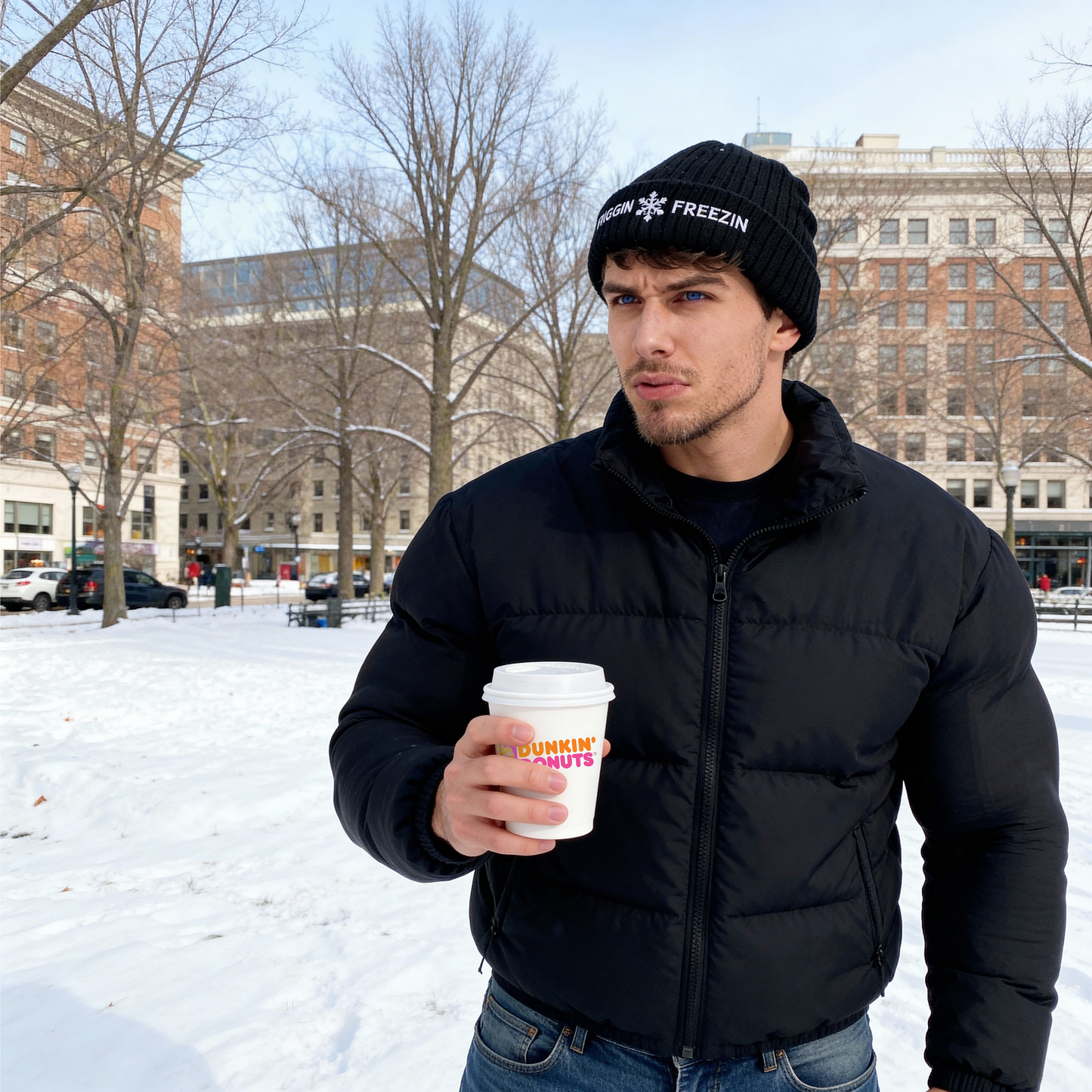 Friggin Freezin Ribbed knit beanie