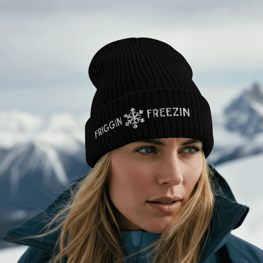 Friggin Freezin Ribbed knit beanie