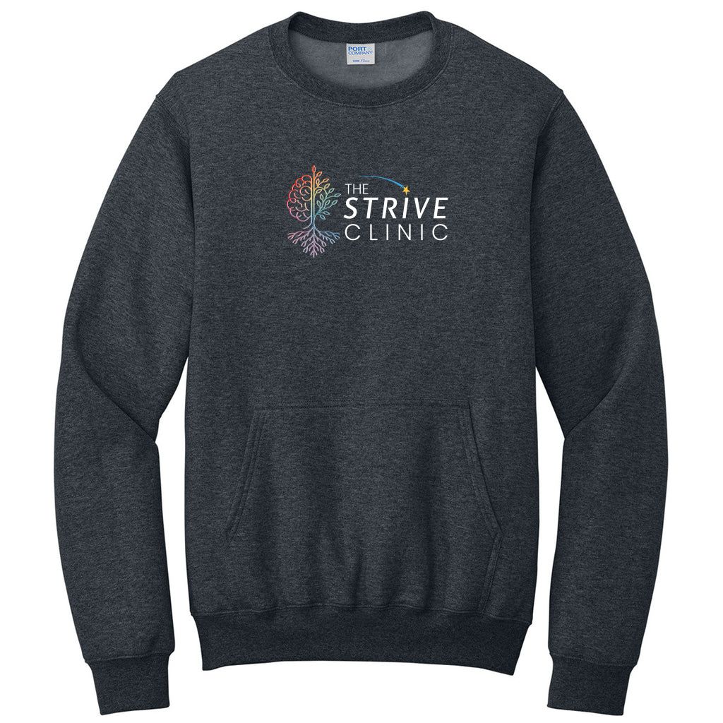 Fleece Crewneck Pocket Sweatshirt - Strive Clinic