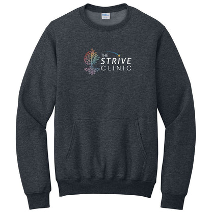 Fleece Crewneck Pocket Sweatshirt - Strive Clinic