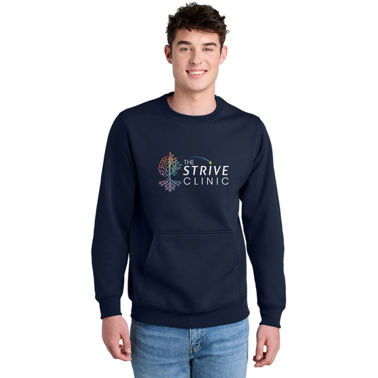 Fleece Crewneck Pocket Sweatshirt - Strive Clinic